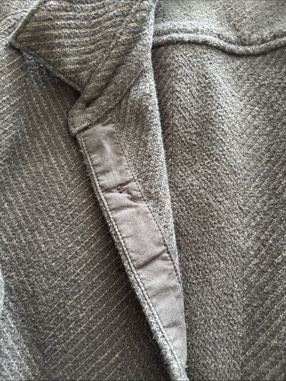 Abercrombie & Fitch Herringbone Cotton Shirt Jacket Men’s M Olive-Brown EUC - Picture 8 of 11